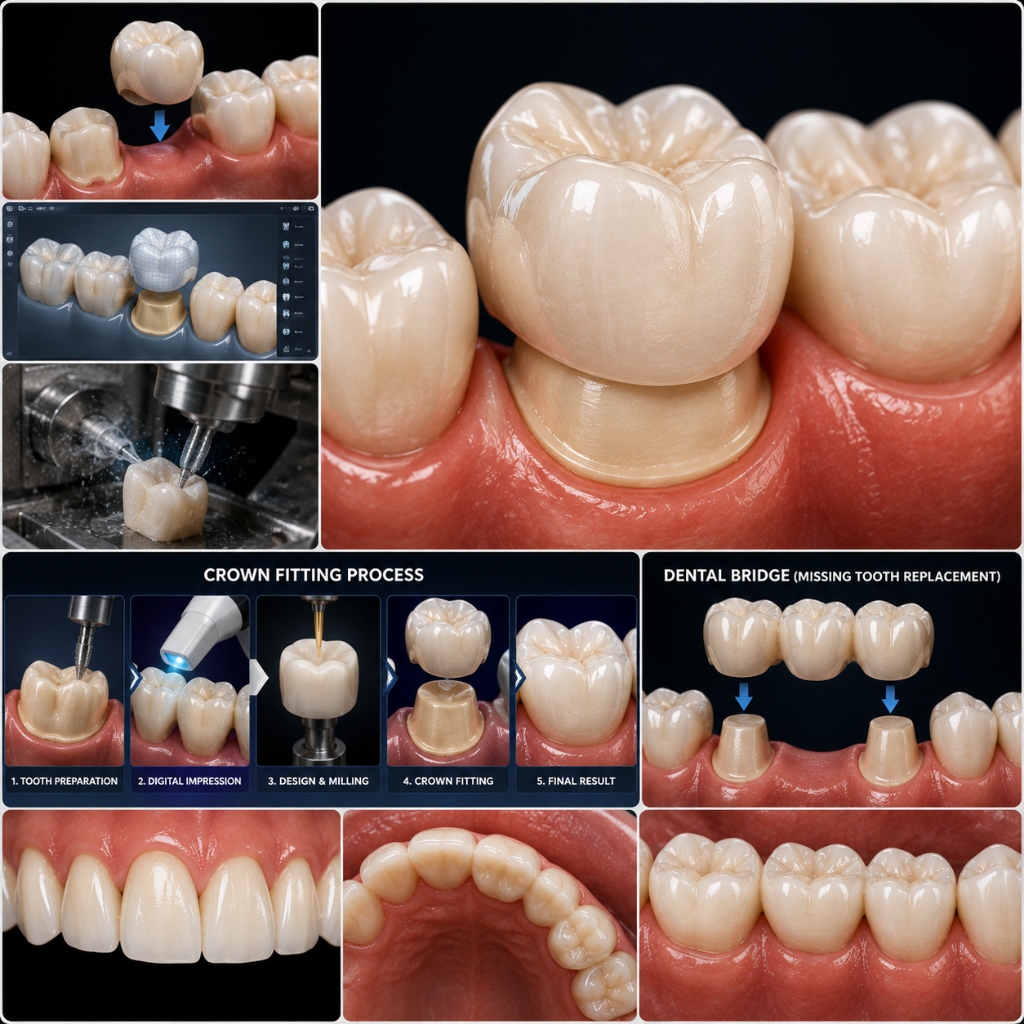 Custom Precision Crown Fitting & Bridges Example 1